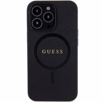 Guess GUHMP13XPSAHMCK iPhone 13 Pro Max 6.7" melns/melns hardcase Saffiano MagSafe