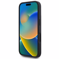 DKNY Rūtainais raksts magnētiskais iPhone 16 Plus viedtālruņa apvalks - melns