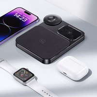 USAMS Bezvadu lādētājs 3in1 15W melns CD190WXC01 (US-CD190)