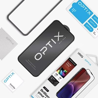 Uniq Optix Vivid stikls iPhone 15 Plus / 14 Pro Max ar aplikatoru