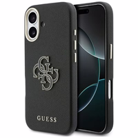 GUESS korpuss priekš IPHONE 17 GUHCP17S5PS4RGGK (PU FW Resin Logo) melns