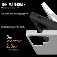 Perfekcionistu trīsstūra korpuss Samsung S918 S23 Ultra 5G sudraba krāsā