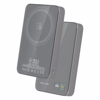 Blavec Portatīvais lādētājs 10000mAh BJ-04 Plāns 13,5mm - Type C - 22,5W magnētiskā Magsafe 3 in 1 (PBBJ04-MC10G) pelēka stikls