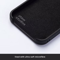 ATOM STUDIOS maciņš Split Silicone MagSafe iPhone 12 / 12 Pro Black Carbon