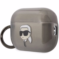 Karl Lagerfeld KKLAP2HNIKTCK AirPods Pro 2 apvalks melns/melns Ikonik Karl Lagerfeld