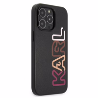 Viedtālruņa apvalks Karl Lagerfeld Multipink Brand iPhone 13 Pro / iPhone 13 - melns