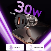 Tech-Protect CC01 30W auto lādētājs 2 porti USB-A / USB-C melns