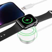 Tech-Protect UltraBoost 2in1 magnētiskais lādētājs ar USB-C / Lightning kabeļiem Apple Watch 1.5m - balts