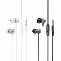 HOCO vadu austiņas Jack 3,5 mm ar mikrofonu M108 pelēkas