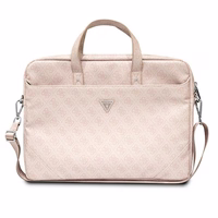 Guess Saffiano 4G Triangle Logo soma 16'' klēpjdatoram - rozā