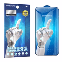 Borofone rūdītais aizsargstikls BF6 Diamond Armor pilnekrāna HD Iphone 15 Plus/16 Plus viedtālrunim - 10 gabalu komplekts