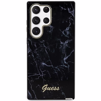 Guess GUHCS23LPCUMAK S23 Ultra S918 melns/melns cietais apvalks Marble