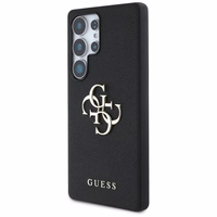 Guess Graudains Liels 4G Logotips Mazs Klasiskais Logotips viedtālruņa apvalks Samsung Galaxy S25 Ultra melna