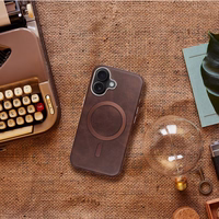 GENTLEMAN MAG COVER Viedtālruņa apvalks saderīgs ar MagSafe IPHONE 17 Air brūns