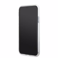 Karl Lagerfeld Šķidrie Spīdumi Choupette galvas MagSafe apvalks iPhone 11 / Xr - caurspīdīgs