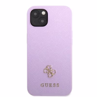 Guess GUHCP13SPS4MU iPhone 13 mini 5.4" violets/violets cietais apvalks Saffiano 4G mazs metāla logotips