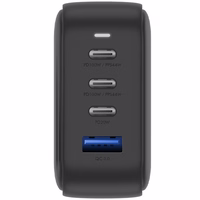 ENERGEA tīkla lādētājs 1xUSB+3xUSB-CPD-PPS-QC 3.0 100W 3C1A melns/black US+EU Travelite GAN100