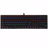 ART vadu mehāniskā tastatūra USB A QWERTY LED AK-51 melna