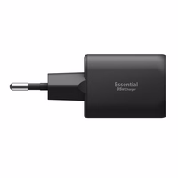 Spigen Essential EE352EU USB-C / USB-A 35W sienas ladetajs - Melns