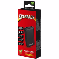 Eveready PX20B - Powerbank 20000 mAh 2x USB-A (melns)