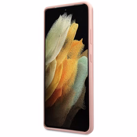 Viedtālruņa apvalks Guess GUHCS21LLSVSPI S21 Ultra G998 rozā/rozā ciets apvalks Skripts Vintage