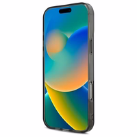 Mercedes MB viedtālruņa apvalks iPhone 16 Pro ar zvaigznīšu rakstu - Melns