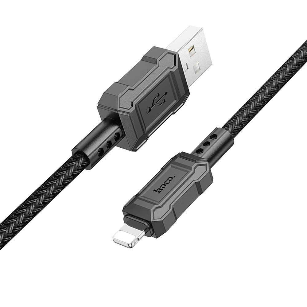 Kabelis USB A uz Lightning Hoco 2,4A 1 m X94 melns
