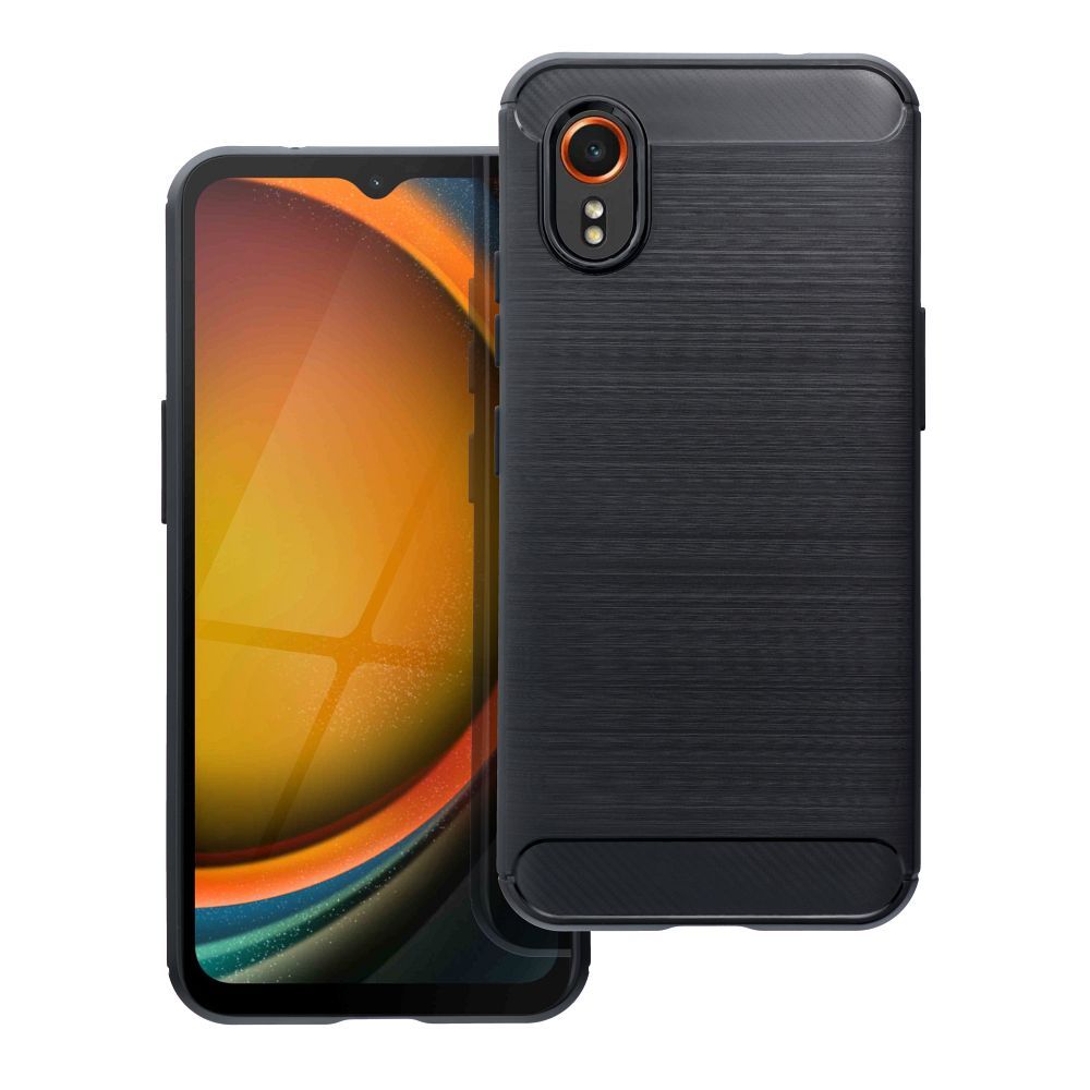 Oglekļa šķiedras apvalks viedtālrunim SAMSUNG Xcover 7 - melns
