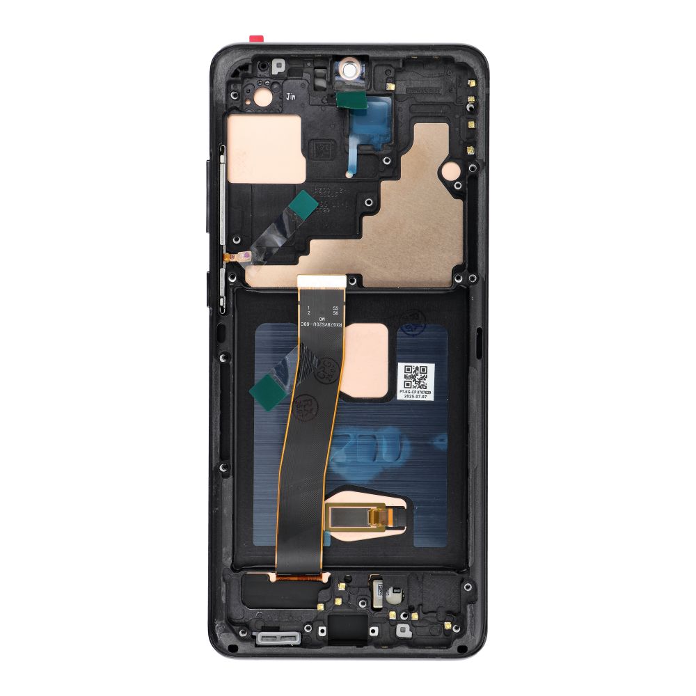 LCD ekrāns SAMSUNG S20 Ultra melns SOFT OLED ar rāmi