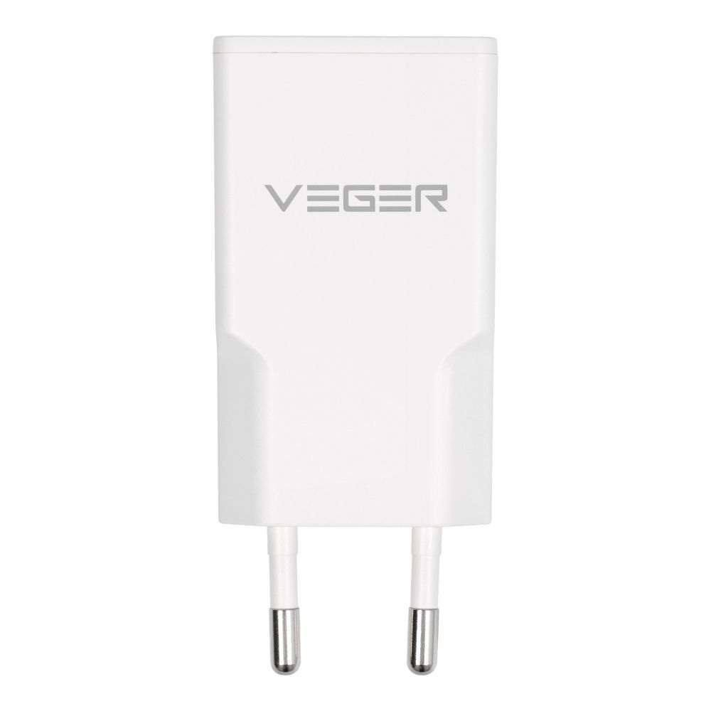 VEGER sienas lādētājs USB A + USB C QC PD 30W 30W1A1C balts