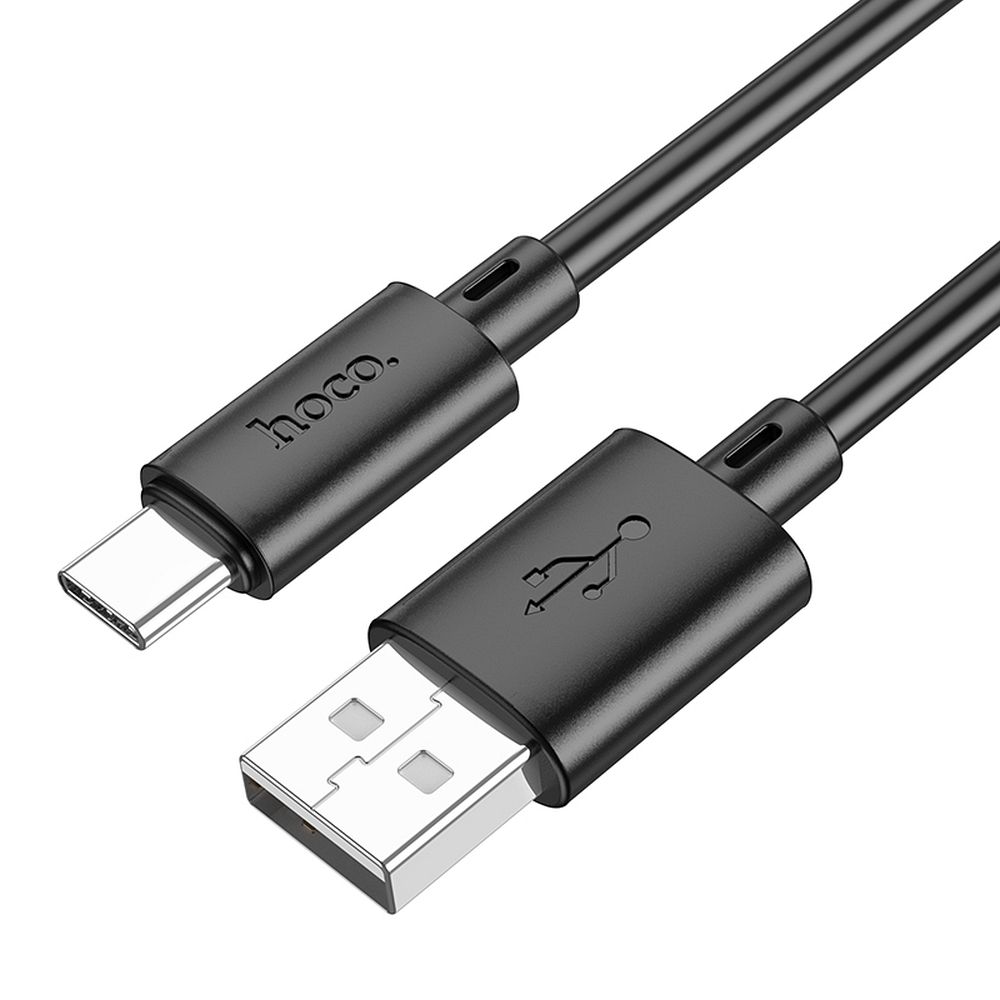 Kabelis USB-A uz USB-C Hoco 3A 1 m X88 melns