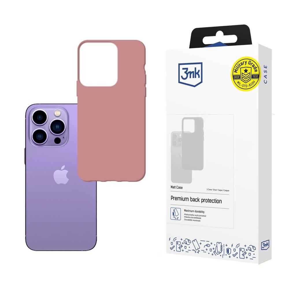 Viedtālruņa apvalks iPhone 14 Pro Max no 3mk Matt Case sērijas - rozā
