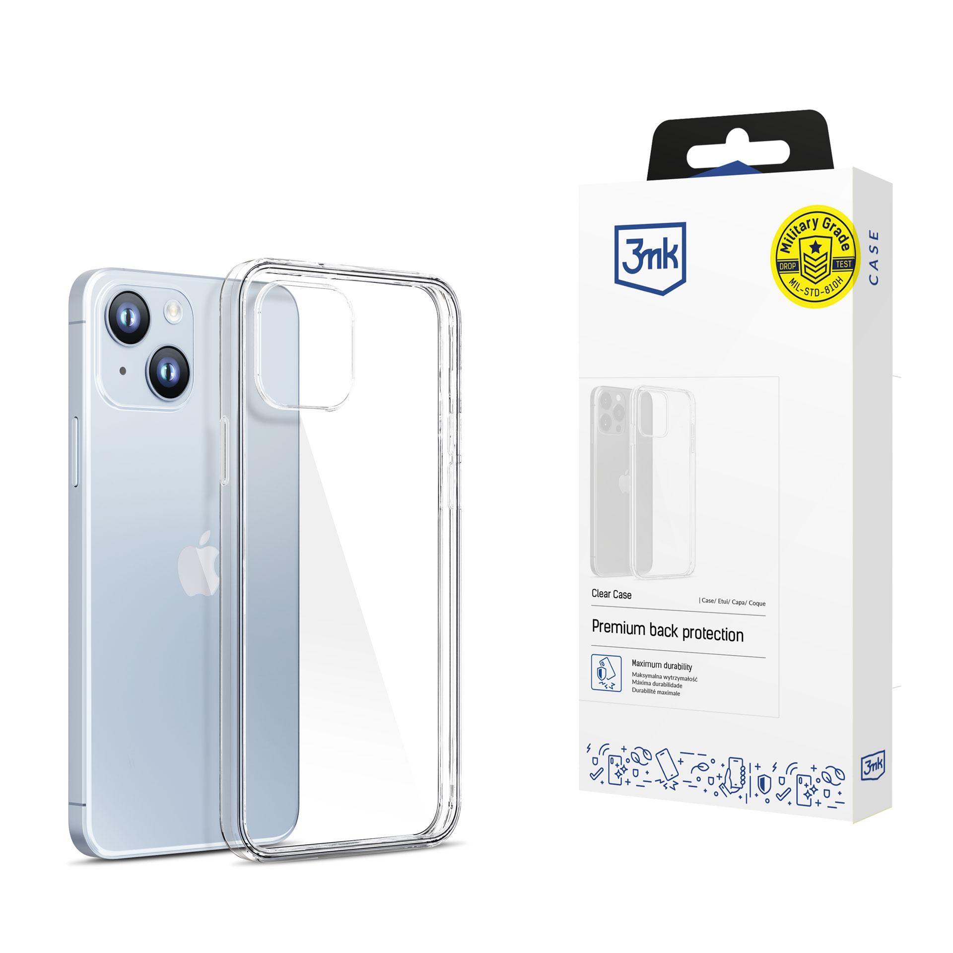 Viedtālruņa apvalks iPhone 14 Plus silikona sērijas 3mk Clear Case - caurspīdīgs