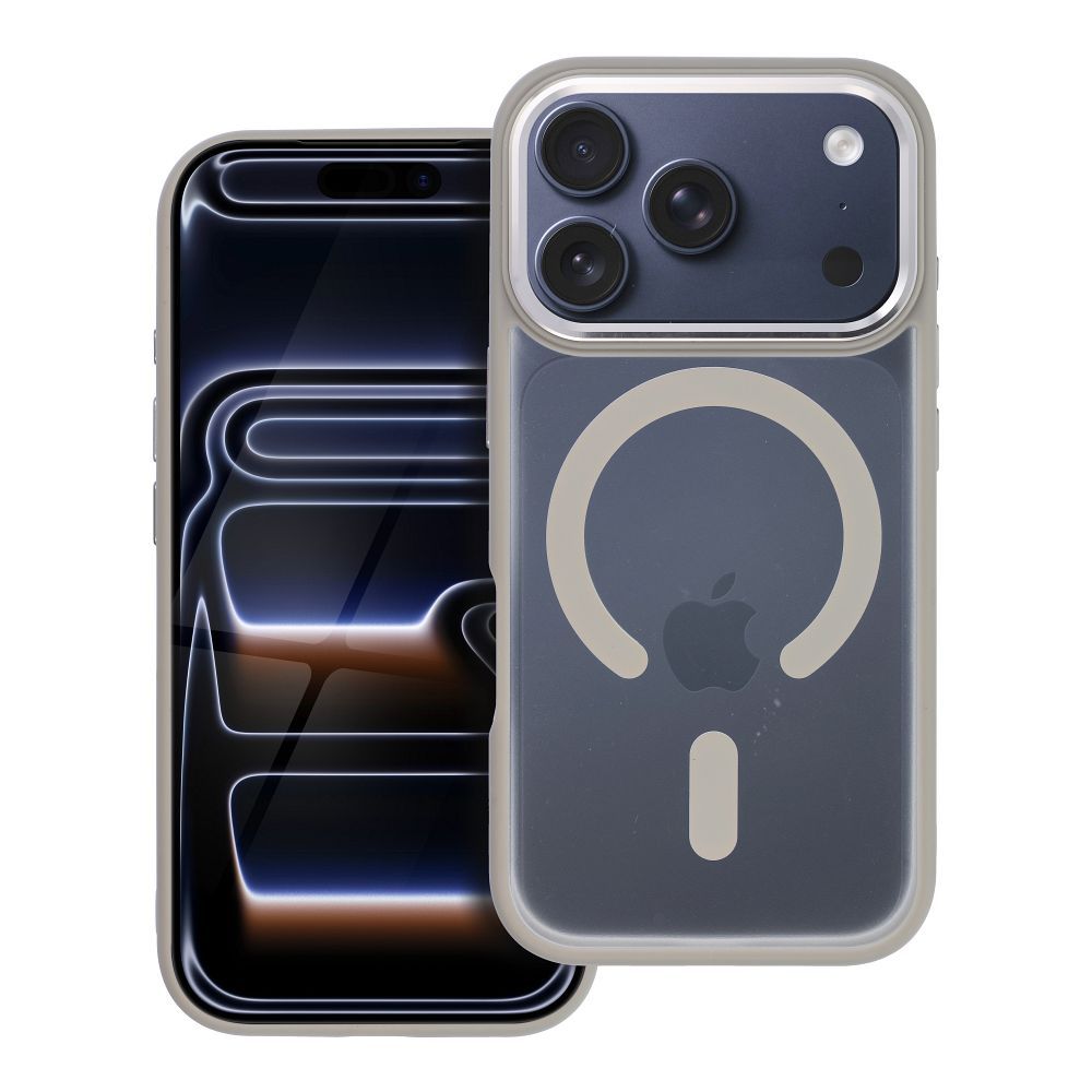 MATTE MAG COVER magnētiskais viedtālruņa apvalks, saderīgs ar MagSafe, paredzēts IPHONE 17 Pro, titāna krāsas