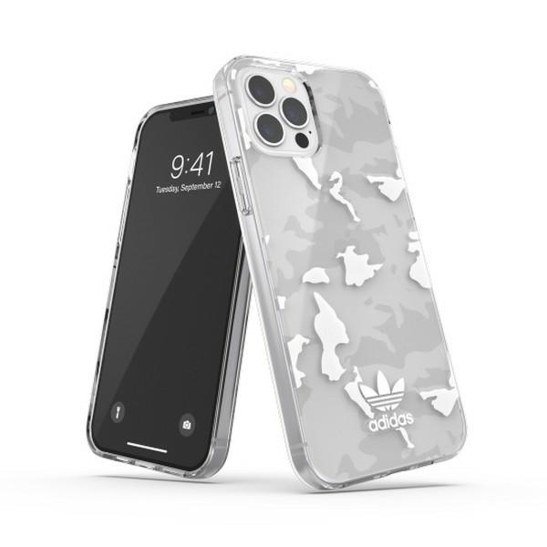 Adidas OR SnapCase Camo iPhone 12/12 Pro caurspīdīgs/balts 43705