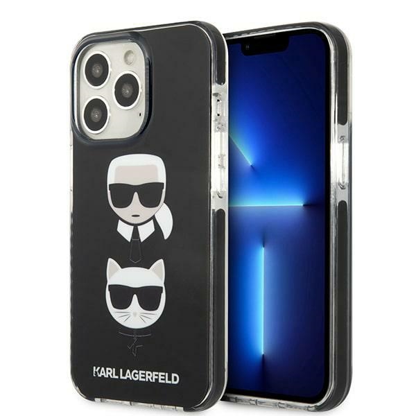 Karl Lagerfeld Karl&Choupette Head apvalks iPhone 13 Pro Max - melns