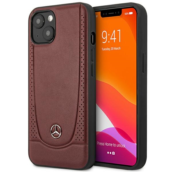 Mercedes MEHCP14MARMRE iPhone 14 Plus 6.7 "sarkans / sarkans cietais apvalks ādas Urban Bengale