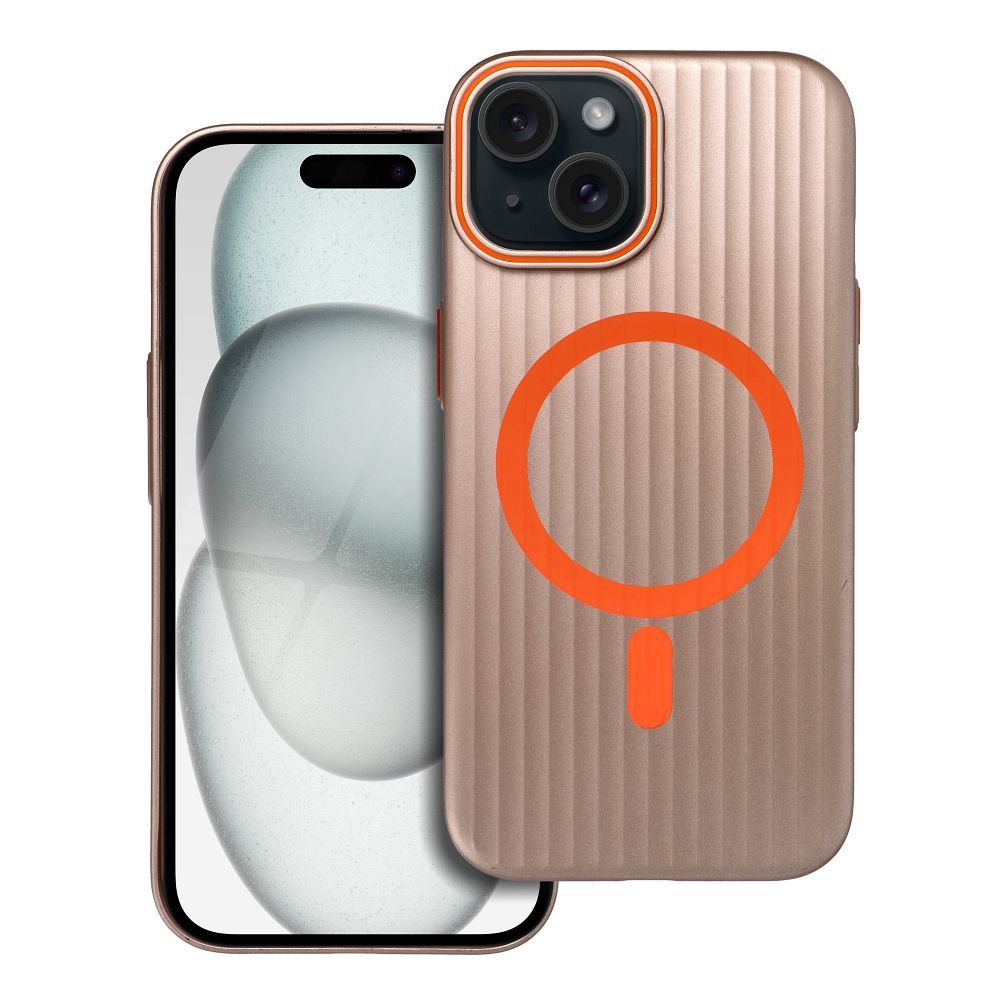 Viedtālruņa apvalks SIMPLY saderīgs ar MagSafe IPHONE 15 titāna desert krāsa