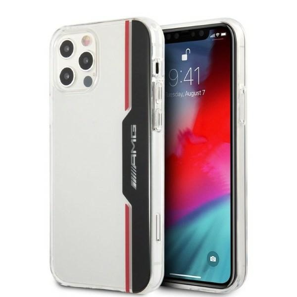AMG elektroplāksnes vertikāls apvalks iPhone 12 / iPhone 12 Pro - caurspīdīgs