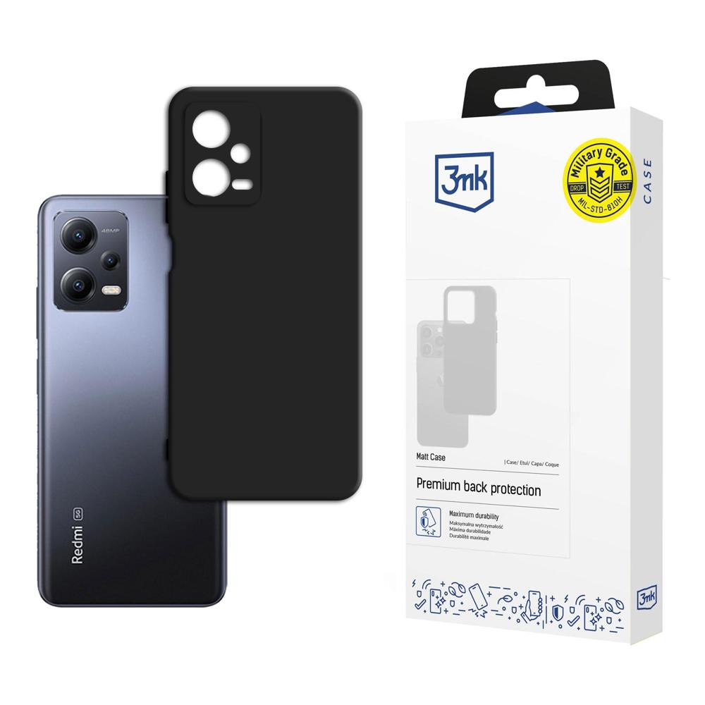 Apvalks Xiaomi Redmi Note 12 5G / Poco X5 5G sērijas 3mk Matt Case - melns