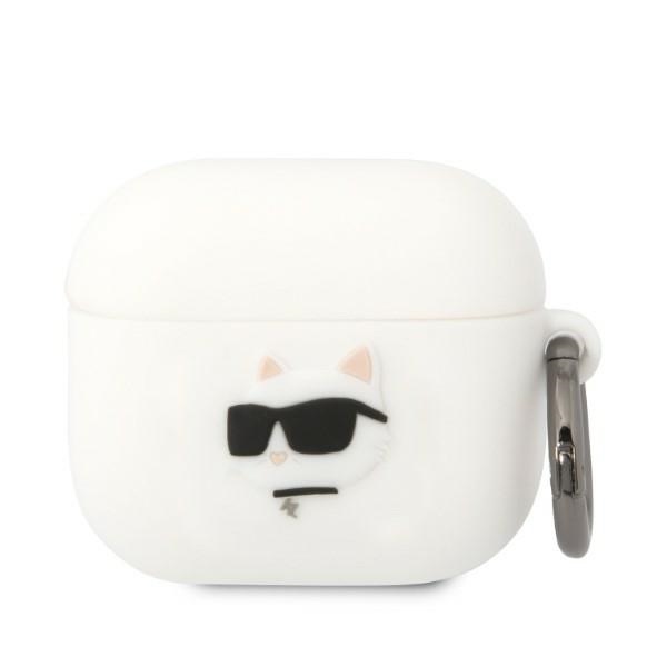 Karl Lagerfeld KLA3RUNCHH AirPods 3 vāciņš silikons balts Karl Head 3D