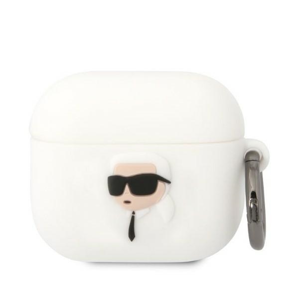 Karl Lagerfeld KLA3RUNIKH AirPods 3 vāciņš silikons balts Karl Head 3D