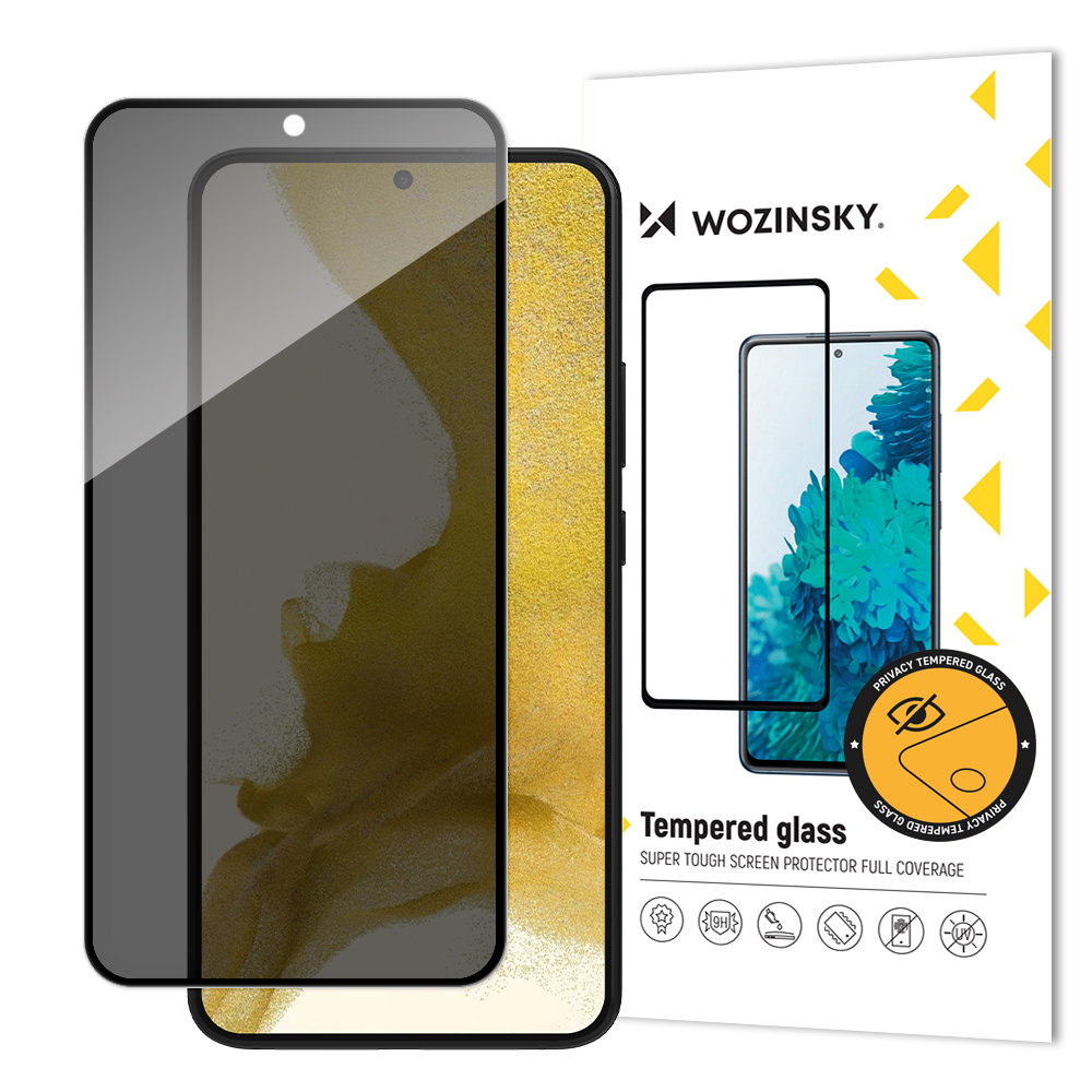 Wozinsky Privacy Glass Samsung Galaxy S23+ aizsargstikls ar Anti Spy privātuma filtru