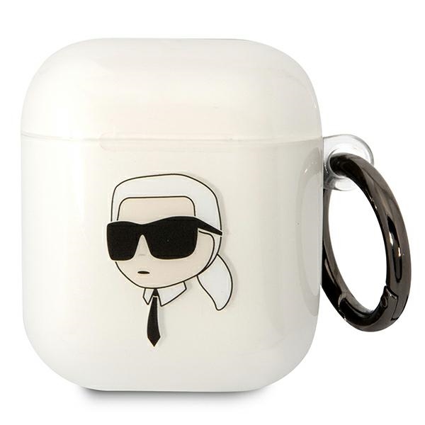 Karl Lagerfeld KLA2HNIKTCT AirPods 1/2 apvalks caurspīdīgs Karl`s Head