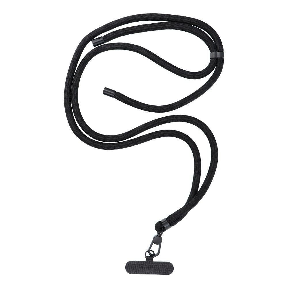 SWING (8mm) Tālruņa siksniņa, Tālruņa kulons ar regulējamu garumu / auklas garums 165cm (maks. 82.5cm cilpā) / uz pleca vai kakla - melns