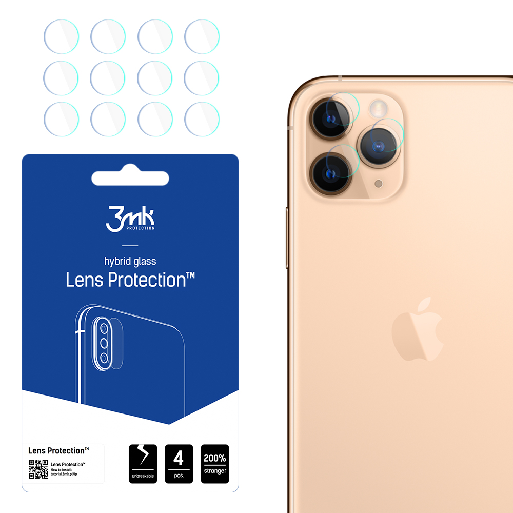 3mk Lens Protection™ hibrīda kameras stikls iPhone 11 Pro