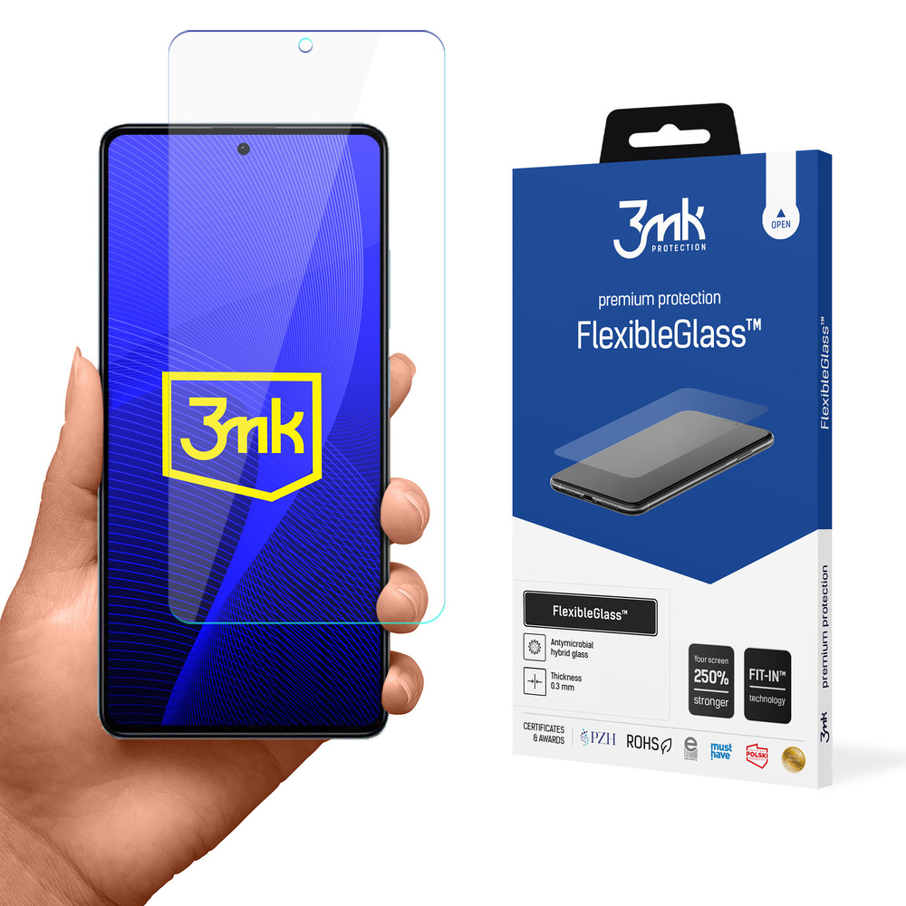 Rūdītais stikls Xiaomi Redmi Note 12 Pro Hybrid Flexi 7H sērija 3mk FlexibleGlass