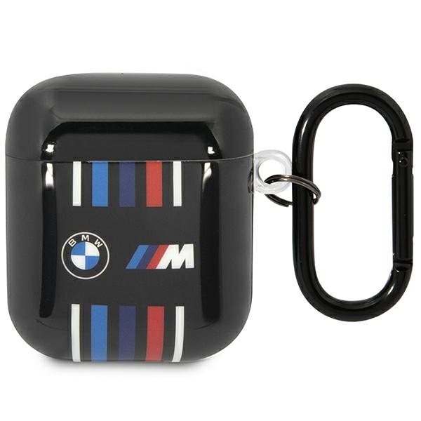 BMW BMA222SWTK AirPods 1/2 apvalks melns/melns ar daudzkrāsainām līnijām