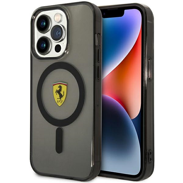 Ferrari FEHMP14LUKK iPhone 14 Pro 6.1" melns/melns cietais apvalks Translucent Magnētiskais