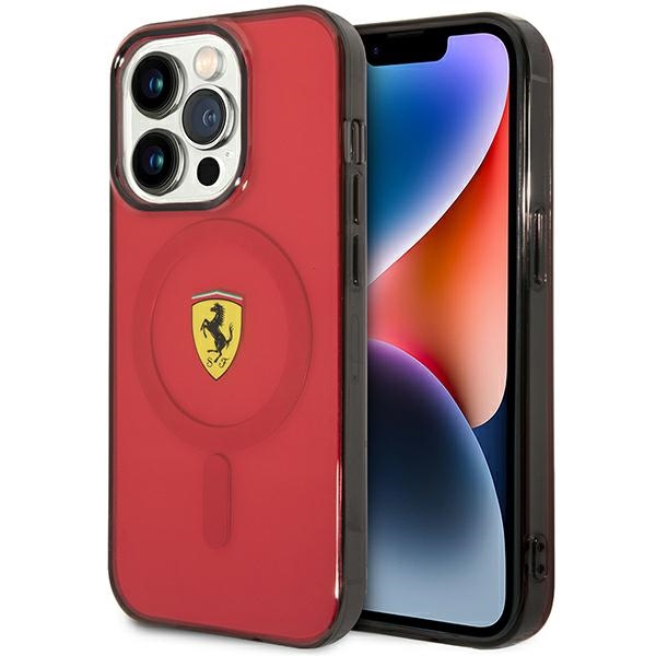 Ferrari FEHMP14LUKR iPhone 14 Pro 6.1" sarkans/sarkans cietais apvalks Translucent Magnētiskais